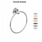 Defne Banyo Gardenya Yuvarlak Havluluk - Krom