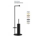 Defne Banyo Ardıç Yedekli Kağıtlıklı Klozet Fırçası - Siyah