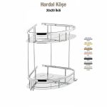 Defne Banyo Hardal 20x20 İkili Köşe Sabunluk - Krom