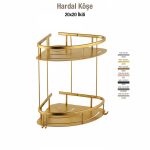 Defne Banyo Hardal 20x20 İkili Köşe Sabunluk - Antik