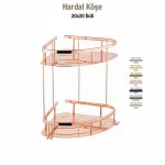 Defne Banyo Hardal 20x20 İkili Köşe Sabunluk - Rose