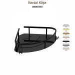 Defne Banyo Hardal 20x20 Tekli Köşe Sabunluk - Siyah